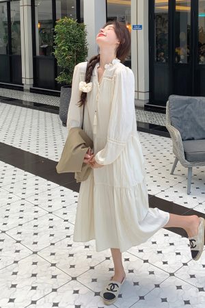 French-Style Vintage Vest Long Skirt Two-Piece Dress Set for Women - 2025 Spring Autumn Fashion, Age-Reducing Look