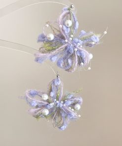 French-Style Wool Flower Pearl Stud Earrings - Sweet High-End Fashion Jewelry for Women, Niche Design with Gentle Temperament