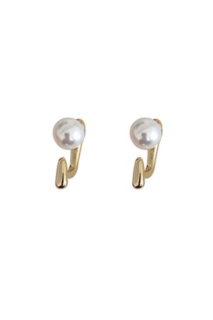 French Vintage Back-Hanging Pearl Stud Earrings, Minimalist S925 Silver, High-End Niche Design, Versatile Fashion Accessory