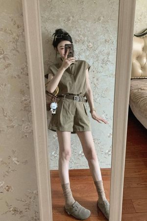 French Vintage Casual Shirt and Shorts Set for Women - High-End Quality Summer Outfit for Petite Figures