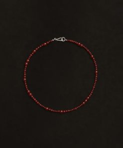 French Vintage Irregular Red Agate Handmade Beaded Necklace - High-End Fashionable Design for New Year and Spring Festival