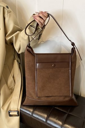 French Vintage Matte Tote Bag for Women - Large Capacity Shoulder Crossbody Bag - Spring/Summer 2025 Commuter Style
