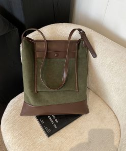 French Vintage Matte Tote Bag for Women - Large Capacity Shoulder Crossbody Bag - Spring/Summer 2025 Commuter Style