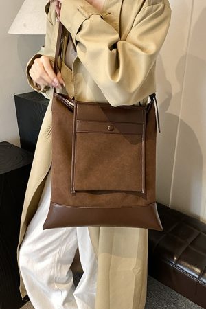 French Vintage Matte Tote Bag for Women - Large Capacity Shoulder Crossbody Bag - Spring/Summer 2025 Commuter Style