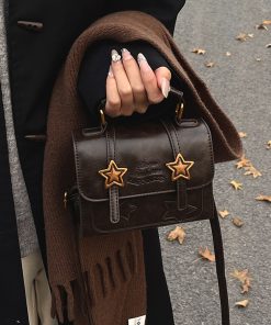 French Vintage Melard Handbag for Women - 2025 New Model, High-End Small Square Shoulder Crossbody Bag for Spring and Summer