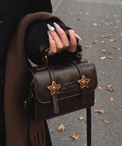 French Vintage Melard Handbag for Women - 2025 New Model, High-End Small Square Shoulder Crossbody Bag for Spring and Summer