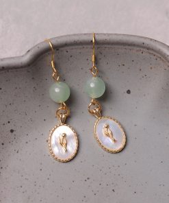 French Vintage Mother-of-Pearl Rose Earrings for Women - High-End Niche Design Studs and Drop Earrings, 2025 Fashion Statement