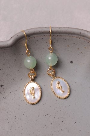 French Vintage Mother-of-Pearl Rose Earrings for Women - High-End Niche Design Studs and Drop Earrings, 2025 Fashion Statement