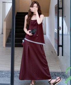 French Vintage Two-Piece Skirt Set for Women - Elegant Slimming Top, Summer 2025 Fashion, High-End Feel, Timeless Style