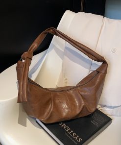 French Vintage Underarm Bag for Women - 2025 High-End Dumpling Bag, Versatile Shoulder & Crossbody Style for Spring/Summer Fashion
