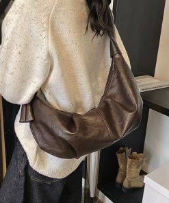 French Vintage Underarm Bag for Women - 2025 High-End Dumpling Bag, Versatile Shoulder & Crossbody Style for Spring/Summer Fashion