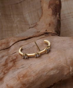 French Vintage Zircon Ear Studs for Women - Simple Versatile Minimalist Earrings, Fashionable Personalized Jewelry