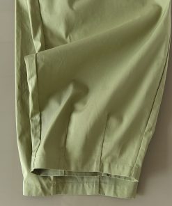Fresh Playful Fruit Green Balloon Pants - Summer Cool Loose Wide-Leg Design with Elastic Waist - Lightweight Lyocell Cotton