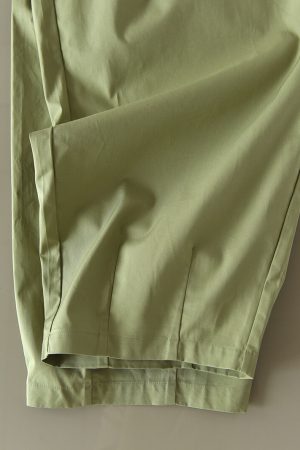 Fresh Playful Fruit Green Balloon Pants - Summer Cool Loose Wide-Leg Design with Elastic Waist - Lightweight Lyocell Cotton