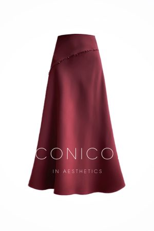 Freud's Love Poem High Waist Elegant Fishtail Skirt - Slimming A-Line Midi Skirt for a Chic 90s-Inspired Look