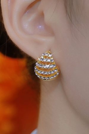 Front-and-Back Glazed Diamond Drop Earrings - Elegant Light Luxury Design, Versatile Style for Any Occasion