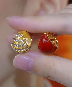 Front-and-Back Glazed Diamond Drop Earrings - Elegant Light Luxury Design, Versatile Style for Any Occasion