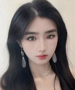 Frosted Petal Cat's Eye Tassel Earrings for Women - Elegant Super Fairy Shell Studs, 2025 Trendy Niche Design