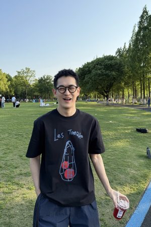 Fruit Print Short-Sleeve T-Shirt for Men â€“ Summer 2025 Casual Style, Loose Fit, Versatile American Fashion, Trendy Streetwear