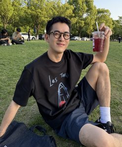 Fruit Print Short-Sleeve T-Shirt for Men â€“ Summer 2025 Casual Style, Loose Fit, Versatile American Fashion, Trendy Streetwear