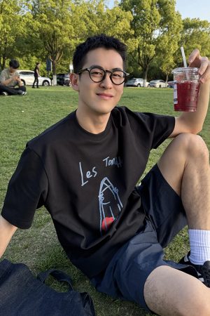 Fruit Print Short-Sleeve T-Shirt for Men â€“ Summer 2025 Casual Style, Loose Fit, Versatile American Fashion, Trendy Streetwear