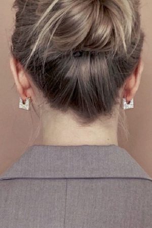 Geometric Diamond-Studded Handbag Ear Clips - High-Fashion European & American Style Earrings