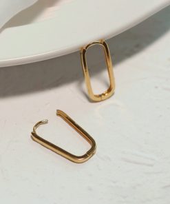 Geometric Silver Stud Drop Earrings - Trendy 2025 Female Jewelry, Korean Style, Internet Celebrity Fashion