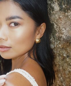 Geometric Three-Dimensional Shiny Surface Earrings in S925 Silver Pin | Vacation Style Retro Minimalist Fashion Jewelry