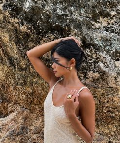 Geometric Three-Dimensional Shiny Surface Earrings in S925 Silver Pin | Vacation Style Retro Minimalist Fashion Jewelry