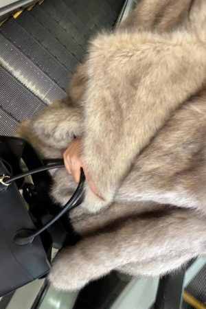 Girl Aesthetic Outfits, Downtown Clothes Aesthetic - Fluffy Faux Fur Jacket