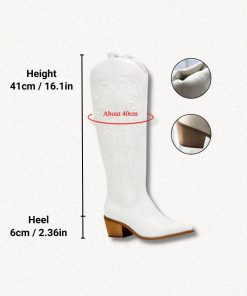 Girl Dressing Style, Ruffle Dress With Jeans - Disco Cowgirl Western Knee-High Boots