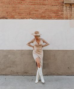 Girl Dressing Style, Ruffle Dress With Jeans - Disco Cowgirl Western Knee-High Boots