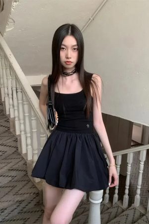 Girl Fashion Outfits, Easy Cute Outfit Ideas - Bubble Mini Dress