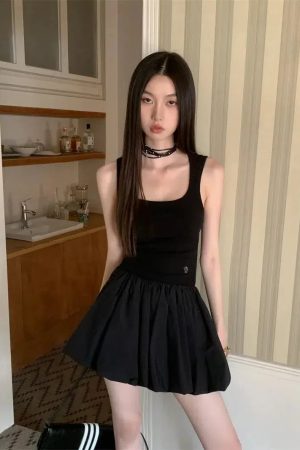 Girl Fashion Outfits, Easy Cute Outfit Ideas - Bubble Mini Dress