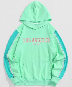 Girl Outfits Drawing, American Glamour Outfits - Los Angeles Couple Hoodie