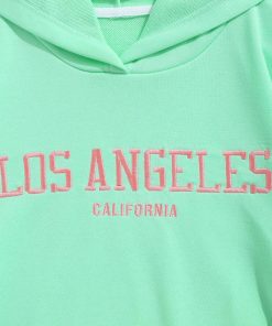 Girl Outfits Drawing, American Glamour Outfits - Los Angeles Couple Hoodie