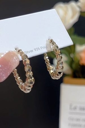 Gold and Silver Minimalist S925 Needle Earrings, Unique Light Luxury Design, 2025 Trending Ear Accessories