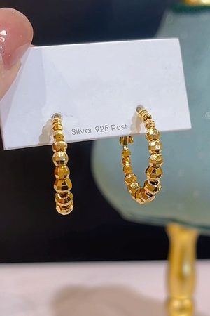 Gold and Silver Minimalist S925 Needle Earrings, Unique Light Luxury Design, 2025 Trending Ear Accessories
