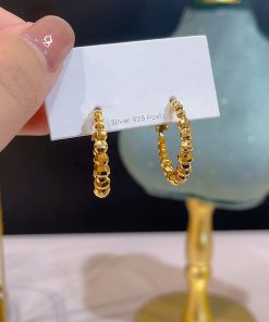 Gold and Silver Minimalist S925 Needle Earrings, Unique Light Luxury Design, 2025 Trending Ear Accessories