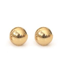 Gold Ball Earrings for Women - Minimalist Three-Dimensional Glossy Hollow Design, Chic High-End Cool Style, Perfect for Everyday Wear