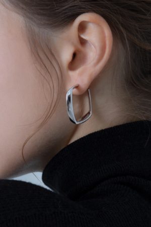 Gold Geometric Drop Earrings for Women, Minimalist Retro Diamond-Shaped Style, Trendy Metal Jewelry for 2025