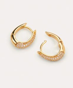 Gold-Plated Oval Water Drop Earrings with Diamond-Inlaid Design - Minimalist Luxury Ear Clips for American Streetwear Style