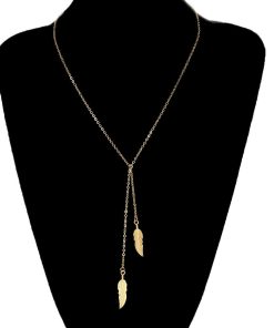 Gold Tree Leaf Clavicle Chain Necklace - Simple European and American Jewelry for Elegant Style