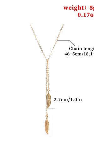 Gold Tree Leaf Clavicle Chain Necklace - Simple European and American Jewelry for Elegant Style