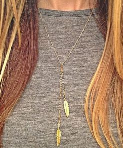 Gold Tree Leaf Clavicle Chain Necklace - Simple European and American Jewelry for Elegant Style