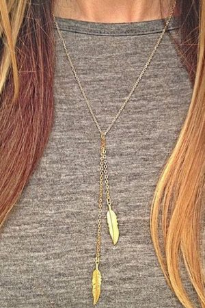 Gold Tree Leaf Clavicle Chain Necklace - Simple European and American Jewelry for Elegant Style