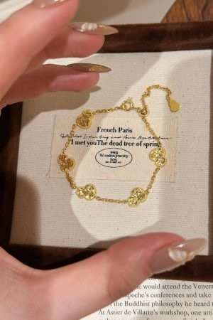 Golden Ice Fragment Gourd Bracelet - Dazzling Versatile Stacking Accessory, Elegant Skin-Brightening Design for a Lucky Look