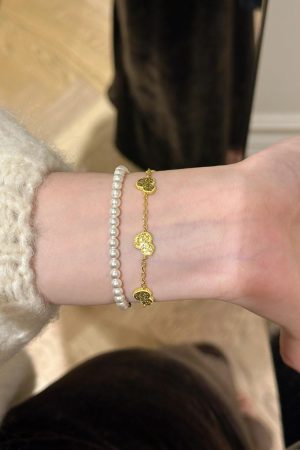 Golden Ice Fragment Gourd Bracelet - Dazzling Versatile Stacking Accessory, Elegant Skin-Brightening Design for a Lucky Look