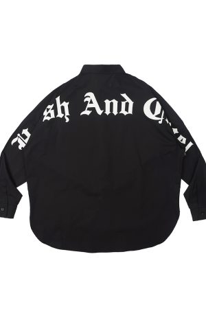 Gothic Casual Long Sleeve Shirt - Versatile Loose Trendy Top for 90s Y2K Aesthetic