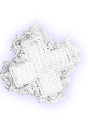 Gothic Lace Hair Clip with Cross Side Clip - Y2K Subculture Lolita Accessory for Sweet and Spicy Girls